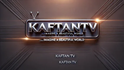 DALL·E 2025-01-29 13.44.14 – A beautifully enhanced website banner image for Kaftan TV, featuring elegant 3D text with ‘KAFTAN TV’ in bold, futuristic typography and the slogan ‘