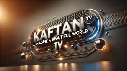 DALL·E 2025-01-29 13.45.10 – A premium and modern website banner image for Kaftan TV, featuring stylish 3D text with ‘KAFTAN TV’ in bold, futuristic typography and the slogan ‘..